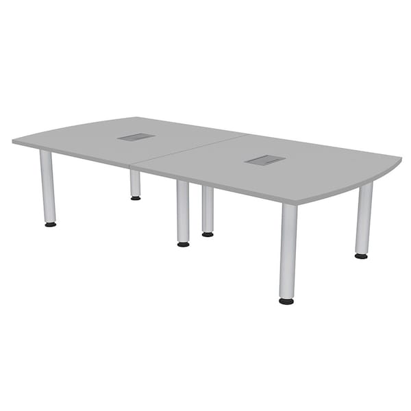 45 in W, 96 in L, 29 in H, Engineered Wood Top, Grey